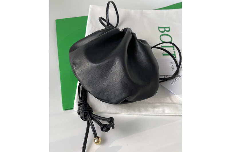 Bottega Veneta 651905 Mini Bulb shoulder bag in Black Nappa leather