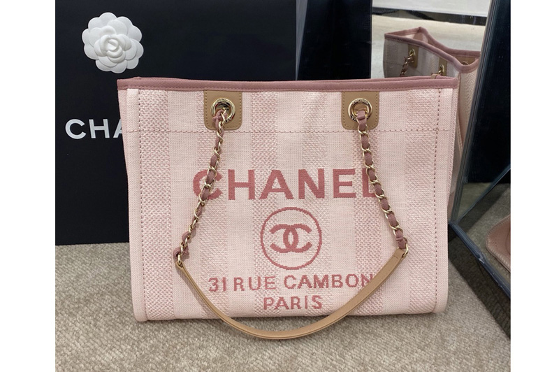 CC A67001 Shopping Bag in Pink Mixed Fibers
