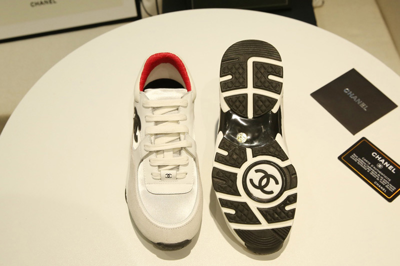 Womens and Mens CC Sneakers Mix White/Red Leather