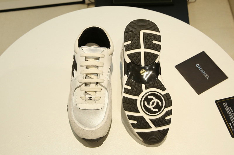 Womens and Mens CC Sneakers Mix White/Black Leather