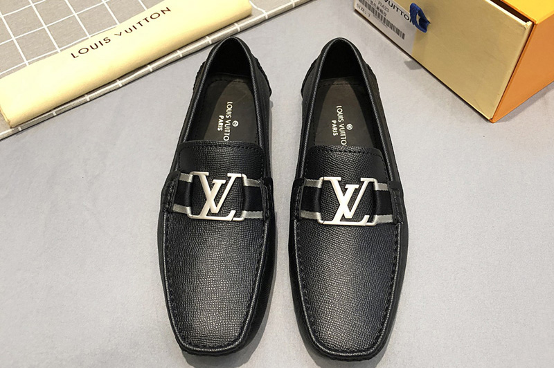 Men's Louis Vuitton Monte Carlo moccasin Shoes Black Leather