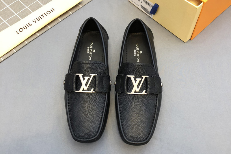 Men's Louis Vuitton Monte Carlo moccasin Shoes Black Leather