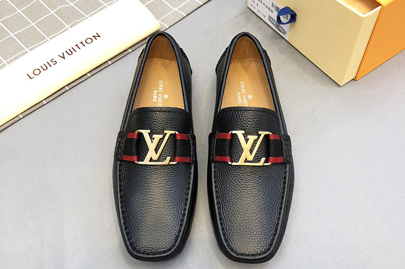 Men's Louis Vuitton Monte Carlo moccasin Shoes Blue Leather