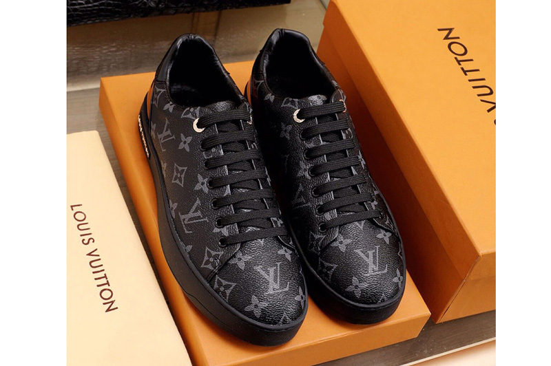 Men's Louis Vuitton Luxembourg sneaker and Shoes Monogram Eclipse Canvas calf leather