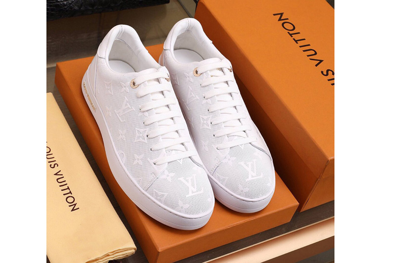 Men's Louis Vuitton Luxembourg sneaker and Shoes White Monogram Canvas calf leather