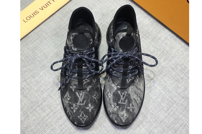 Men's Louis Vuitton 1A5B8Q Fastlane sneaker and Shoes Monogram Denim Tie & Dye