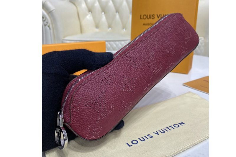 Louis Vuitton GI0397 LV Elisabeth pencil pouch in Purple Mahina leather