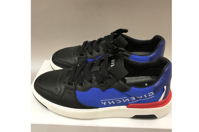 Mens Givenchy BH002 Wing low-top Multicolor sneakers in Black/Blue Leather