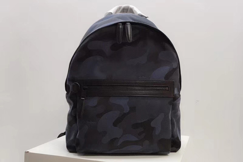 Mulberry HP5115 Zipped Backpack Midnight & Black Camo Jacquard