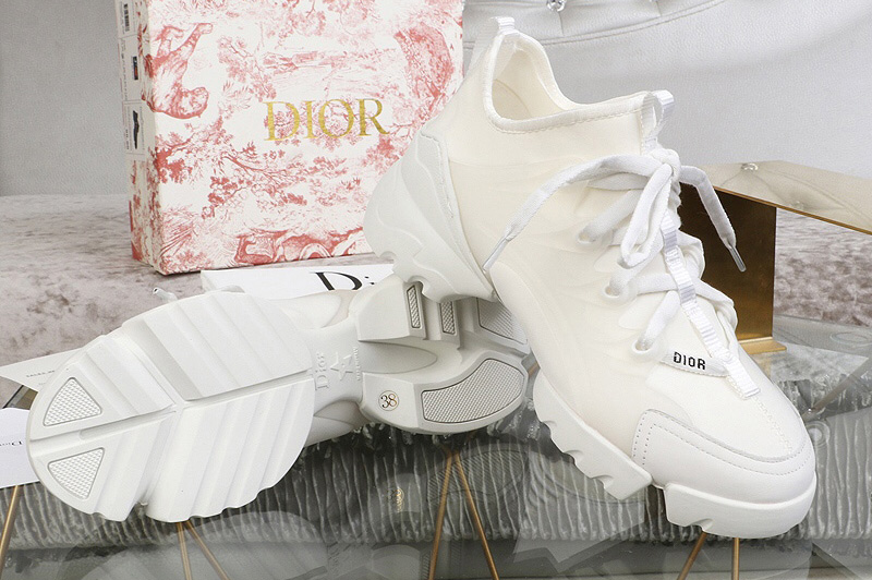 Women Dior KCK222NGG D-Connect sneaker in White neoprene