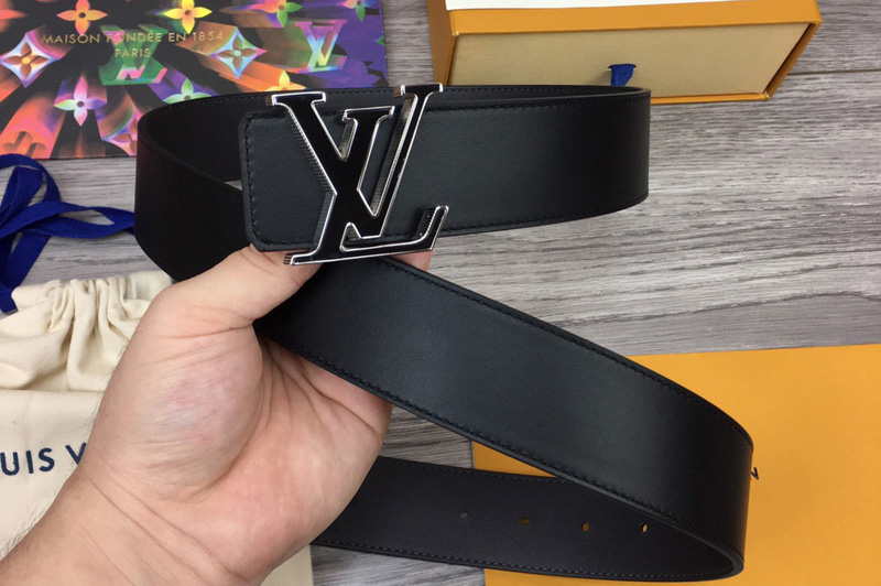 Louis Vuitton M0226V LV Optic 40mm reversible belt in Black Calf Leather With Black Buckle