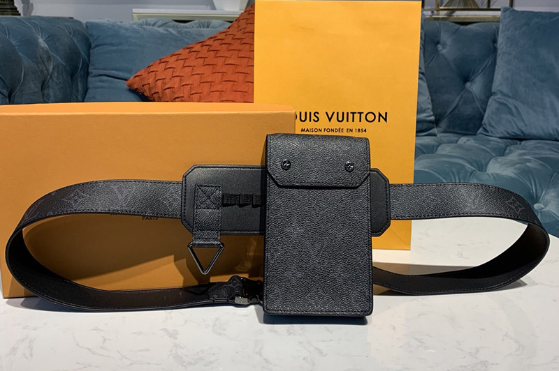 Louis Vuitton M0235V LV Utility 35mm belt in Monogram Eclipse canvas