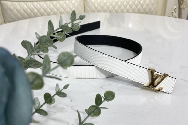 Louis Vuitton M0305V LV Iconic Pearlfection 25mm Reversible belt In Black/White Calf leather