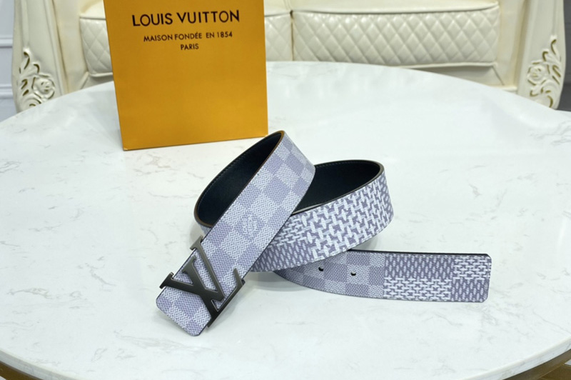 Louis Vuitton M0342V LV Initiales 40mm reversible belt in Damier Graphite canvas