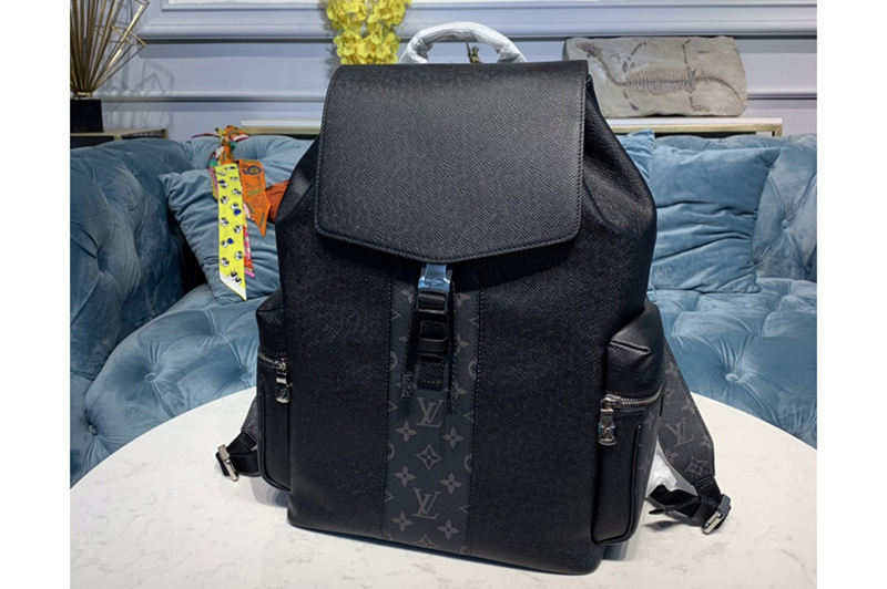 Louis Vuitton M30417 LV Outdoor backpack in Taiga leather with Monogram Eclipse canvas