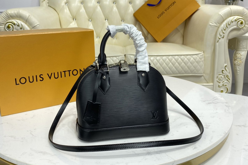 Louis Vuitton M40862 LV Alma BB handbag in Black Epi Leather
