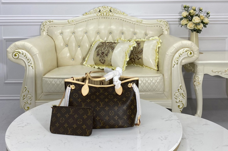 Louis Vuitton M41245 LV Neverfull PM tote Bag in Monogram Canvas