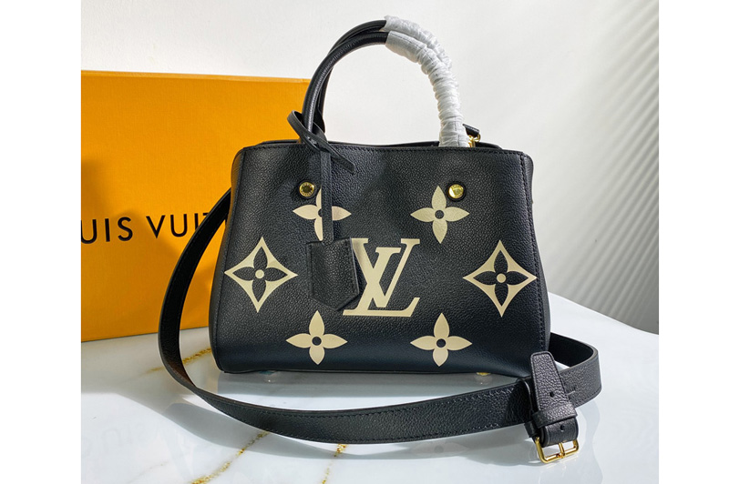 Louis Vuitton M45489 LV Exclusive Prelaunch - Montaigne BB Handbag in Black/Cream Monogram Empreinte Leather