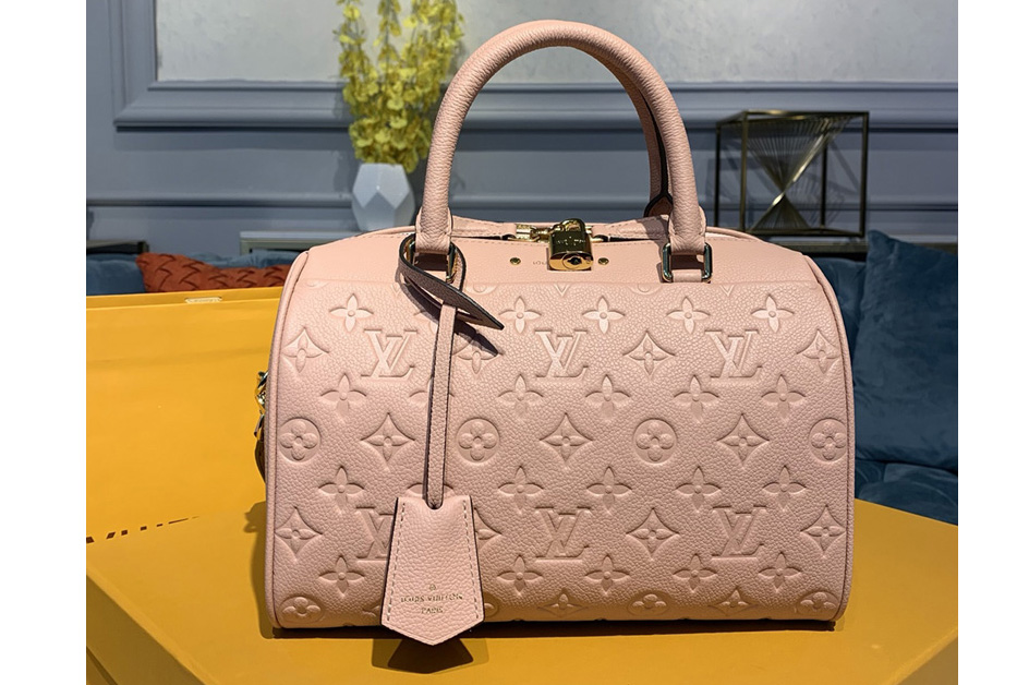 Louis Vuitton M42401 Speedy Bandouliere 25 handbag in Pink Monogram Empreinte leather
