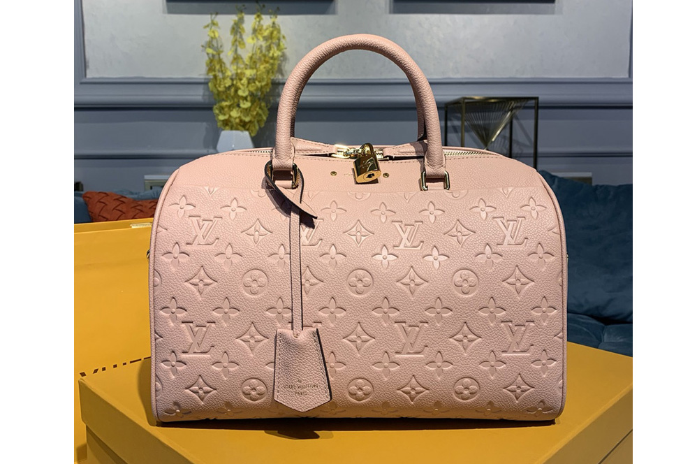 Louis Vuitton M42406 Speedy Bandouliere 30 handbag in Pink Monogram Empreinte leather