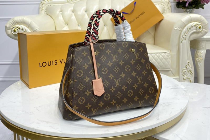Louis Vuitton M45310 LV Montaigne MM handbag in Monogram coated canvas