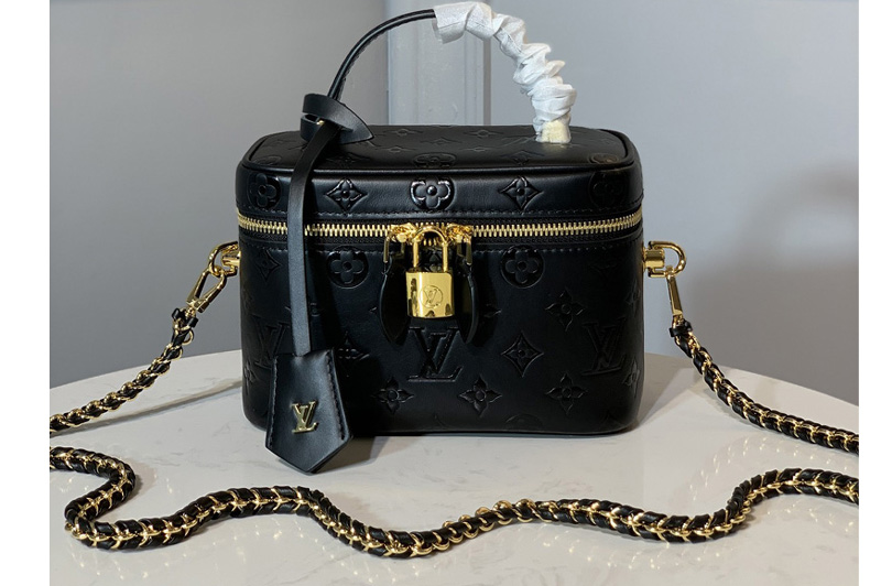 Louis Vuitton M43690 LV Nice Mini beauty case in Black Monogram Empreinte Leather