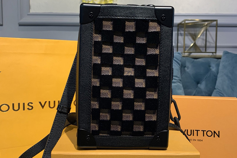 Louis Vuitton M45044 LV Vertical Soft Trunk bag Damier Ebene Canvas With Black