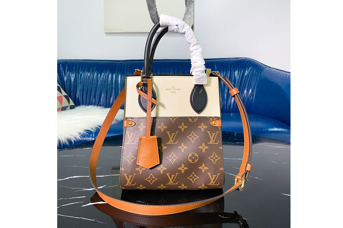 Louis Vuitton M45388 LV Fold Tote PM tote bag in Monogram Canvas and calfskin leather