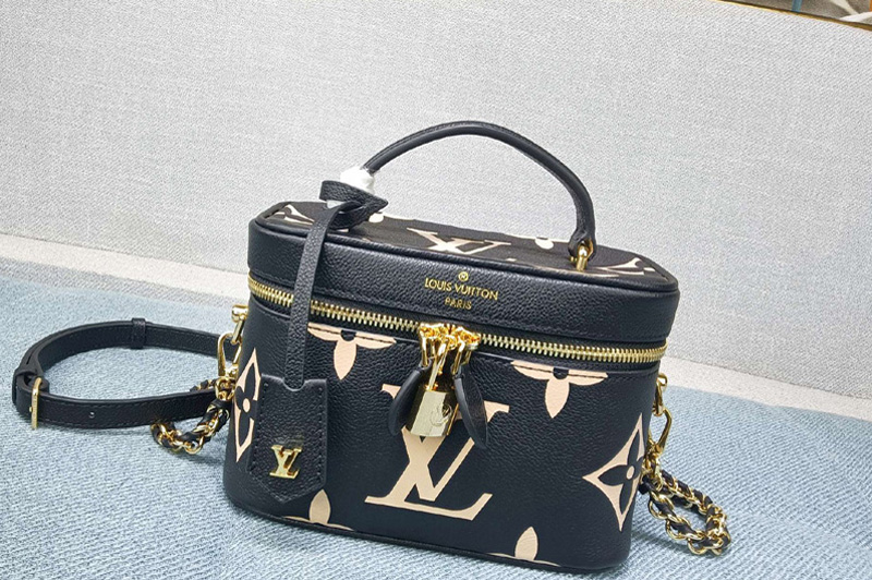 Louis Vuitton M45780 LV Vanity PM handbag in Bicolor Monogram Empreinte Leather