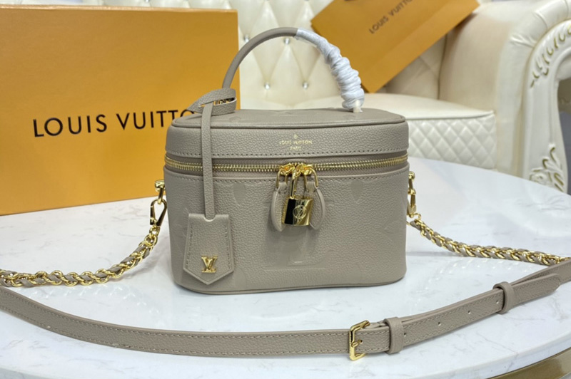 Louis Vuitton M45608 LV Vanity PM handbag in Embossed grained cowhide leather