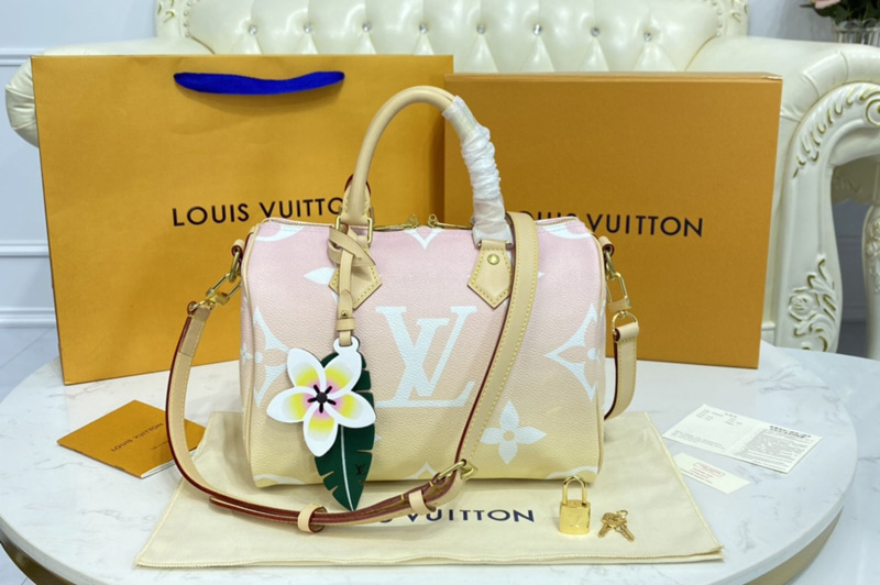Louis Vuitton M45724 LV Speedy 25 bag in Pink Monogram Giant coated canvas