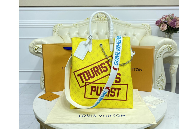 Louis Vuitton M46112 LV Carry it Bag in Yellow Monogram Reverse Canvas