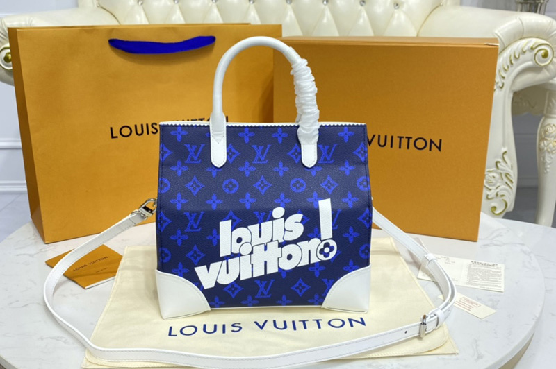 Louis Vuitton M46113 LV Carry It bag in Blue Monogram Reverse