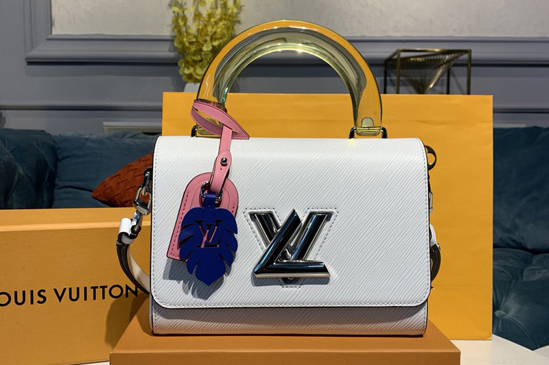 Louis Vuitton M50282 LV TWIST MM Bags White Epi Leather