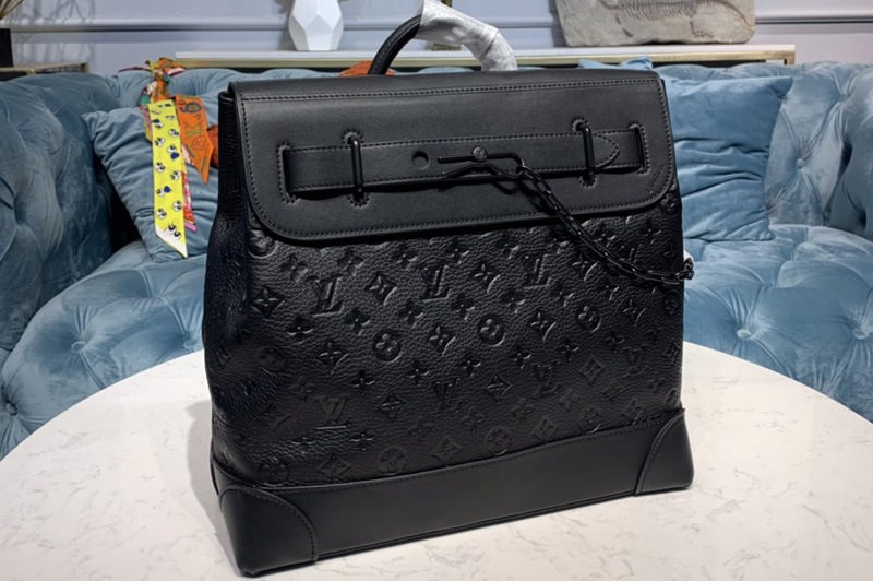 Louis Vuitton M55701 LV Steamer PM bag in black Taurillon leather