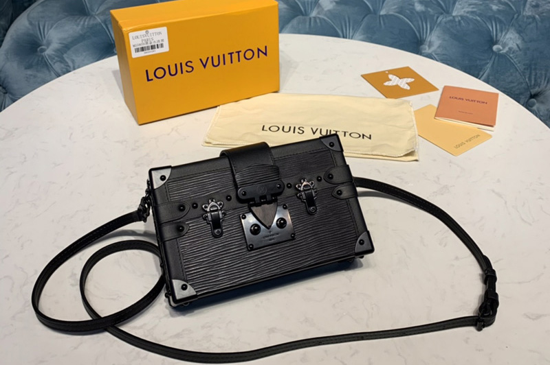 Louis Vuitton M55859 LV Petite Malle handbag in Black Epi Leather