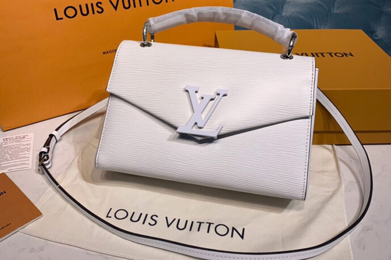 Louis Vuitton M55978 LV Pochette Grenelle handbag White Epi Leather