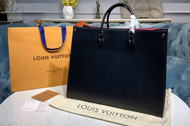 Louis Vuitton M56080 LV Onthego GM tote bag in Black Epi Leather