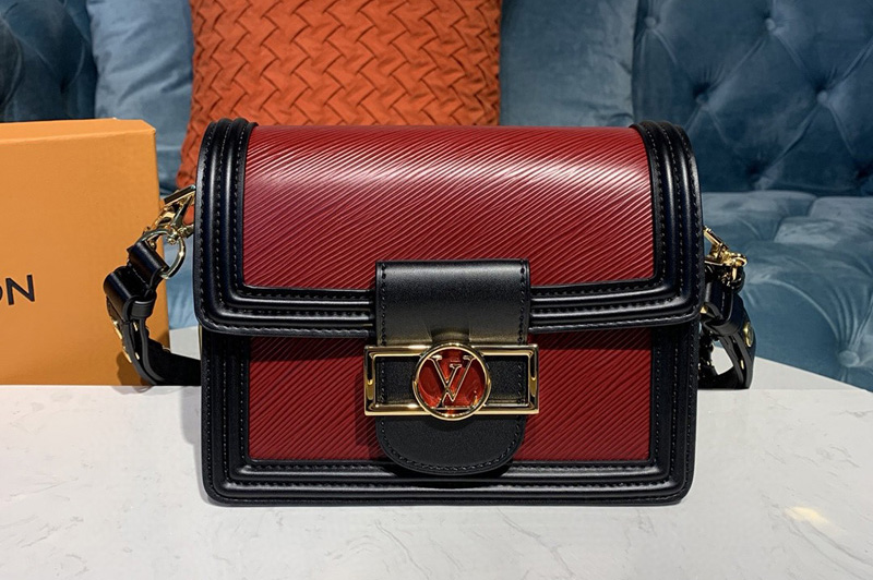 Louis Vuitton M55964 LV Mini Dauphine Handbags in Red Epi leather