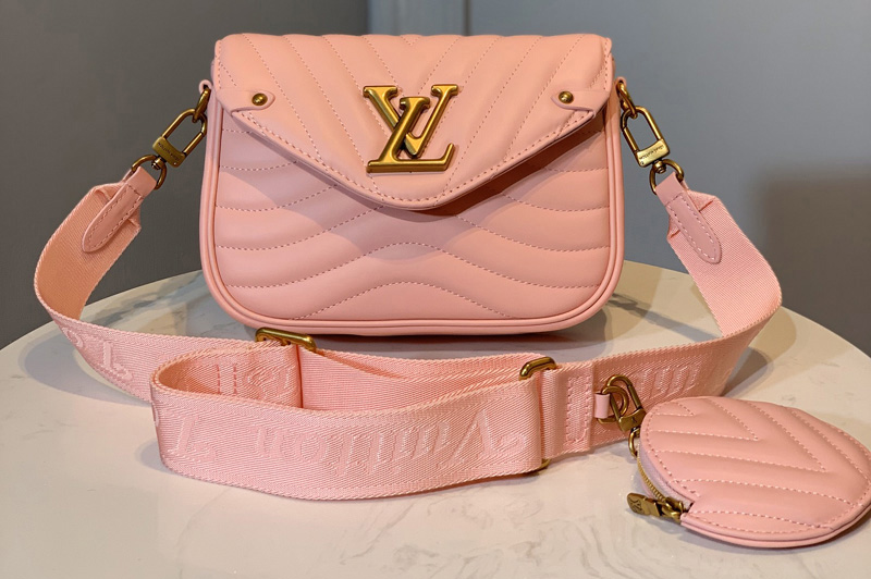 Louis Vuitton M56466 LV Multi Pochette New Wave Bag in Pink Calf leather