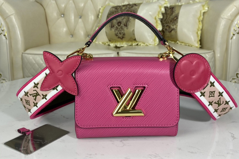 Louis Vuitton M57063 LV Twist Mini handbag Agathe Rose Pink Epi leather