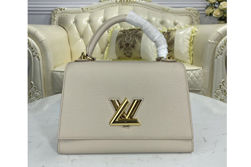 Louis Vuitton M57092 LV Twist One Handle handbag in Greige Taurillon leather