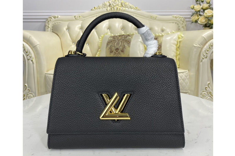 Louis Vuitton M57090 LV Twist One Handle handbag in Black Taurillon leather