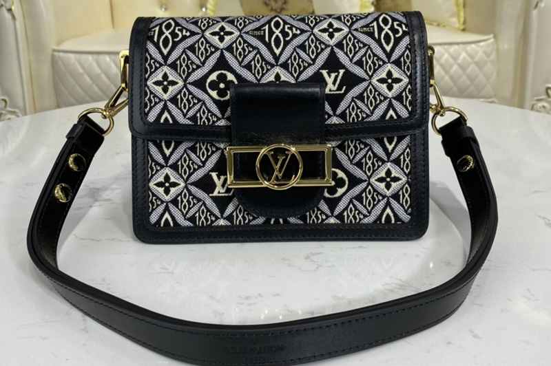 Louis Vuitton M57172 LV Since 1854 Dauphine Mini handbag in Gray Jacquard Since 1854 textile