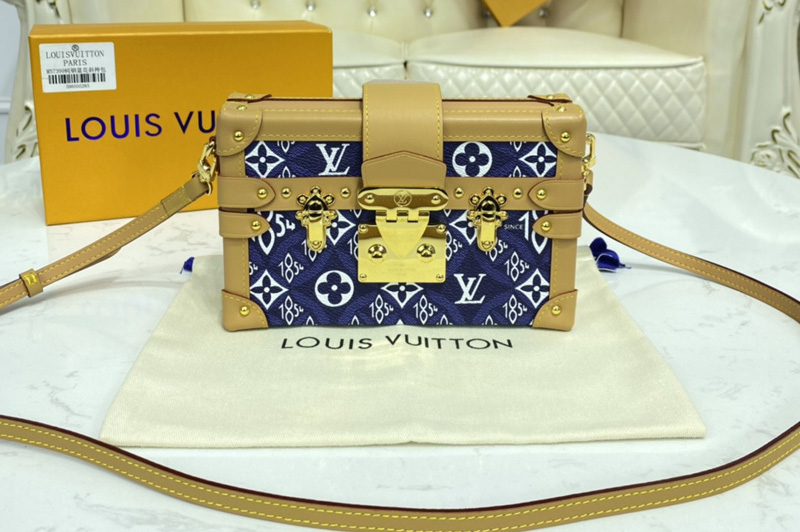 Louis Vuitton M57212 Since 1854 Petite Malle handbag in Blue Jacquard Since 1854 textile