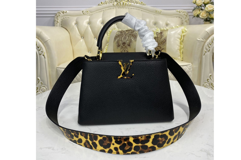 Louis Vuitton M57215 LV Capucines BB handbag in Black Taurillon leather