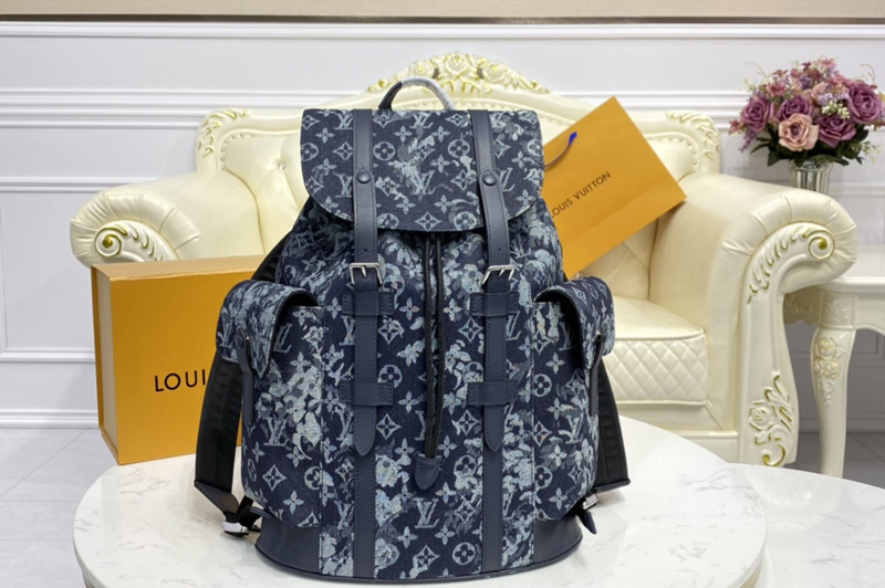 Louis Vuitton M57280 LV Christopher Backpack in Monogram Tapestry coated canvas