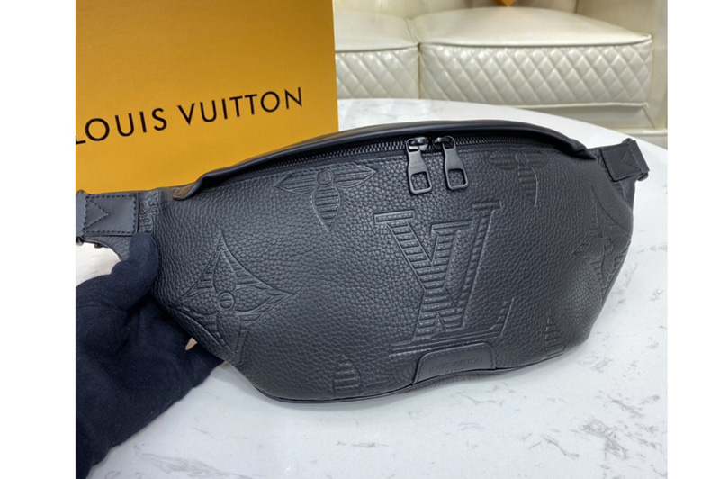 Louis Vuitton M57289 LV Discovery Bumbag in Taurillon Shadow leather