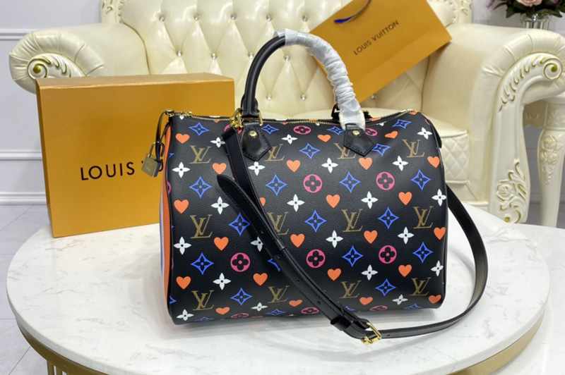 Louis Vuitton M57465 LV Game On Speedy Bandoulière 30 Bag in Transformed Game On Monogram Canvas