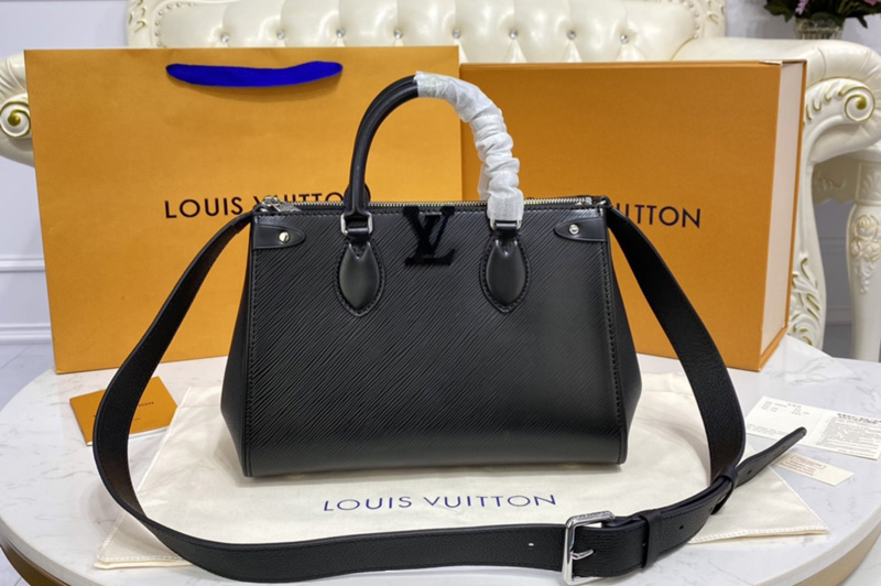 Louis Vuitton M57680 LV Grenelle Tote PM bag in Black Epi grained leather